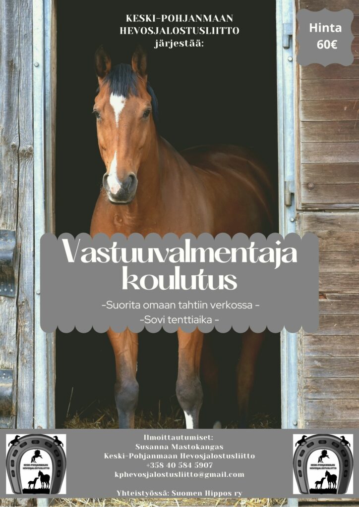 Vastuuvalmentajakoulutus – Keski-Pohjanmaan hevosjalostusliitto